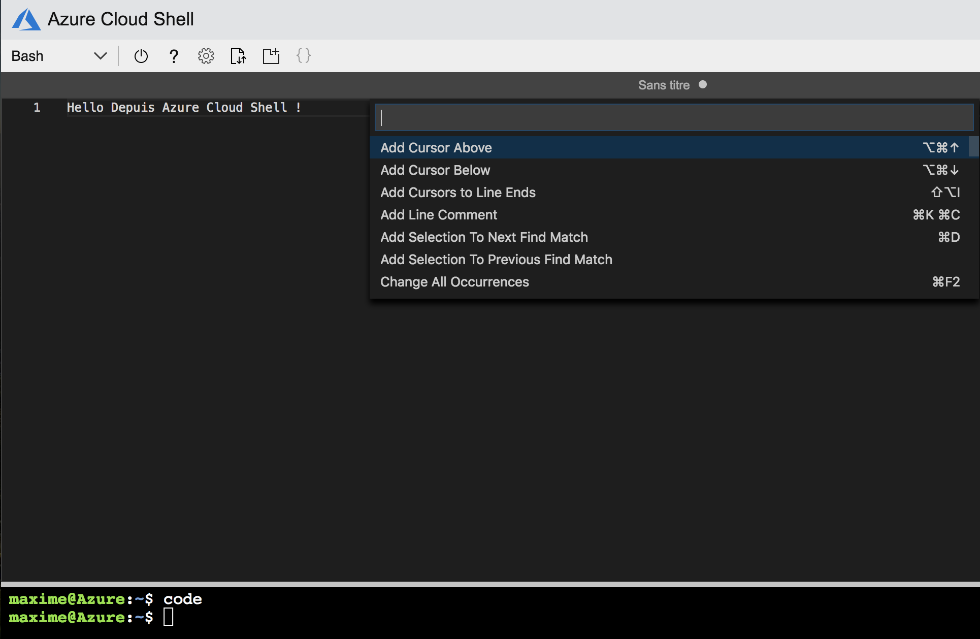 Azure Cloud Shell Visual Studio Code ZiGMaX IT Blog